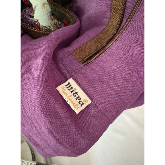 MITRA BOHO PATCHWORK FRINGE MULTICOLOR TOTE - Picture 5 of 6